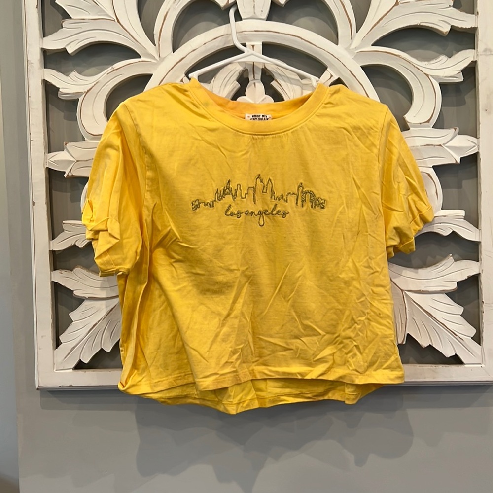 Los Angeles embroidered crop top